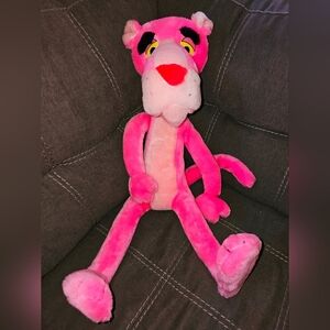 Vintage PINK PANTHER Plush Doll Large Plush 1980 Mighty Star Figure Toy